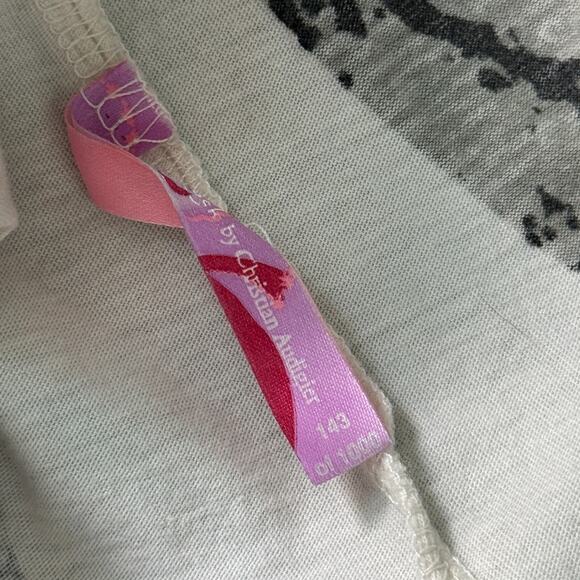 Christian Audigier Crystal Rock Top Womens Large Crane Blossom Y2K Tunic Shirt T - Picture 5 of 13